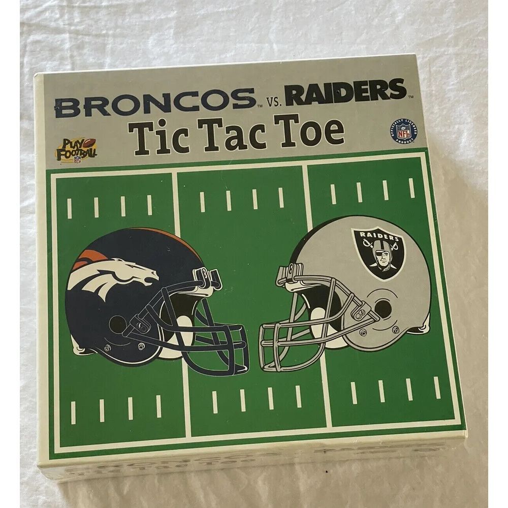 NEW Play Football Broncos vs Raiders Tic Tac‎ Toe Football Game